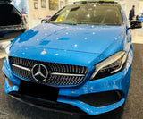 Mercedes Benz A-Class A180 A200 A45 AMG W176 (16-18)  - Black Diamond Style Front Bumper Grill Grille Replacement - ELITE GARAGE