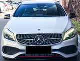 Mercedes Benz A-Class A180 A200 A45 AMG W176 (16-18)  - Black Diamond Style Front Bumper Grill Grille Replacement - ELITE GARAGE