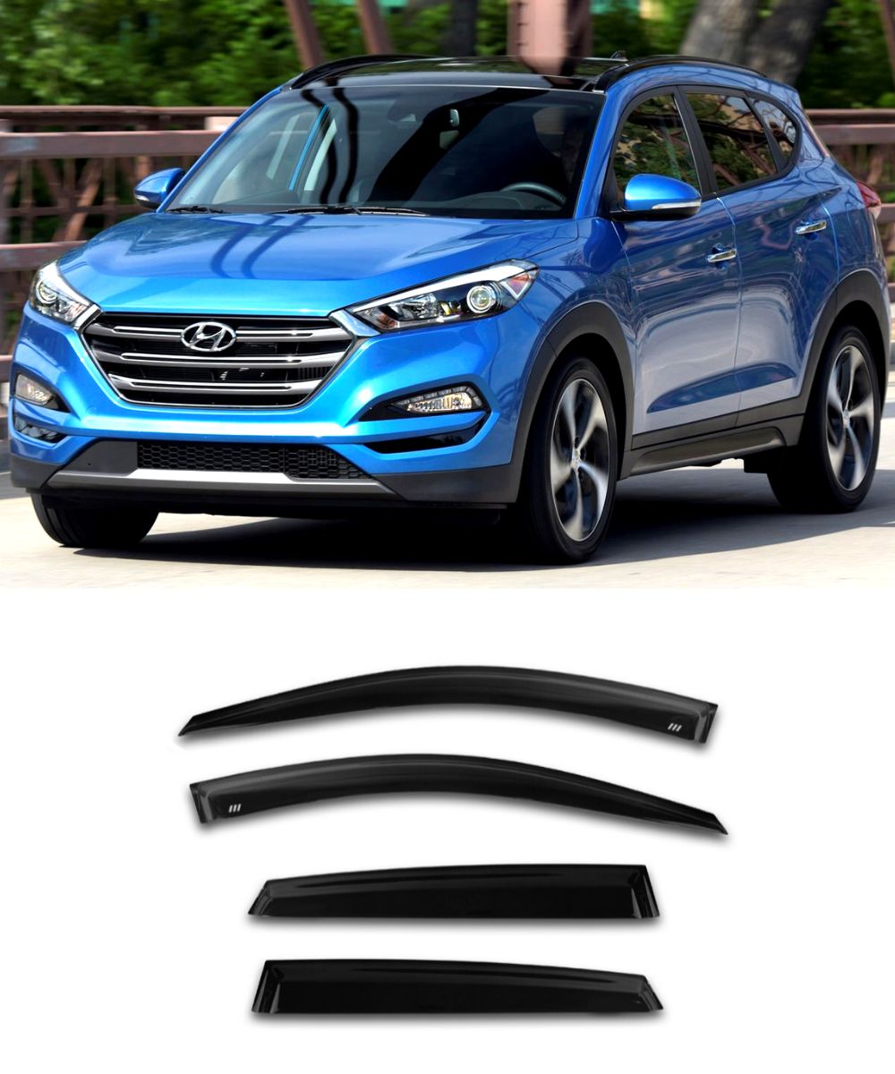Zijwindschermen Heko | Hyundai Tucson IV 5-Drs 2020 -- voor- en achterramen | Nederlands