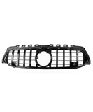 Mercedes Benz A-Class A180 A200 A250 A35 AMG W177 Hatch V177 Sedan (2018-2022) Gloss Black GT-R Panamericana Style Front Bumper Grill Grille Replacement