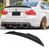 BMW 3 Series E90 Sedan (CARBON FIBER) PSM Style Rear Boot Spoiler Lip