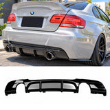 BMW 3 Series E92 Coupe E93 Convertible - Rear Bumper Diffuser Lip (Dual Single Exhausts)