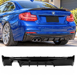 BMW 2 Series F22 Coupe F23 Convertible M Sport - Rear Bumper Diffuser (Dual Left Exhaust)