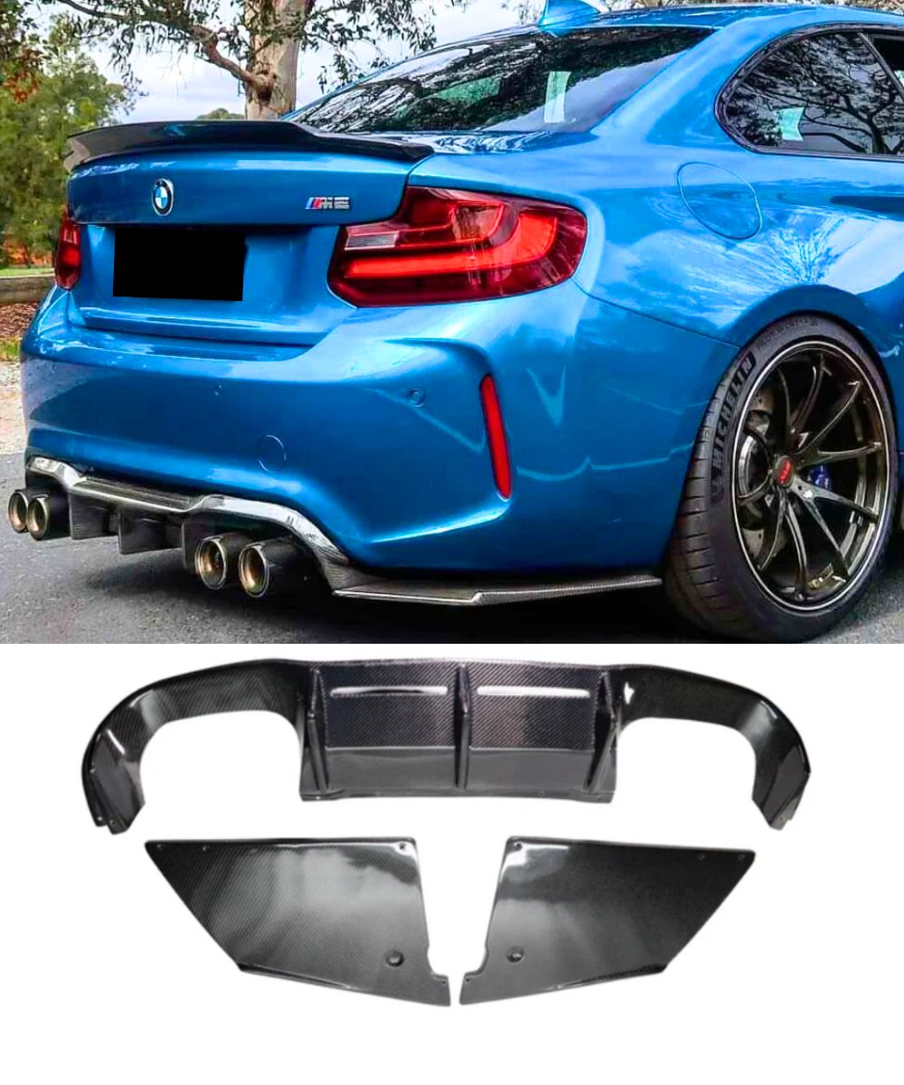 BMW F87 M2 M2C Competition (CARBON FIBER) MTC Rear Bumper Diffuser Lip ...