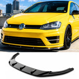 Volkswagen MK7 Golf 7 R (Gloss Black & Matte) Front Bumper Lip Spoiler (14-17)
