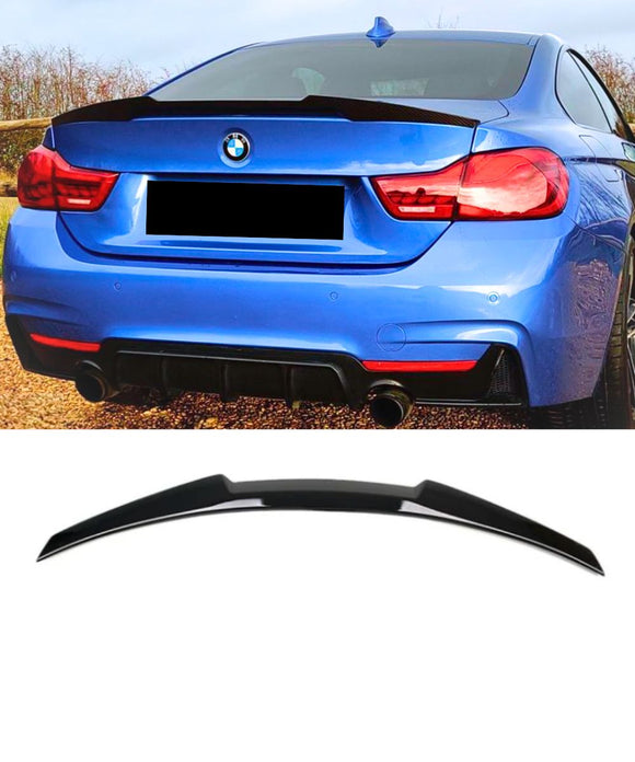 BMW 4 Series F36 Sedan (GLOSS BLACK) M4 Style Rear Boot Spoiler Lip - ELITE GARAGE