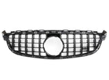 Mercedes Benz C-Class C63s AMG W205 C205 S205 A205 (2015-2018) Gloss Black GT-R Panamericana Style Front Bumper Grill Grille Replacement