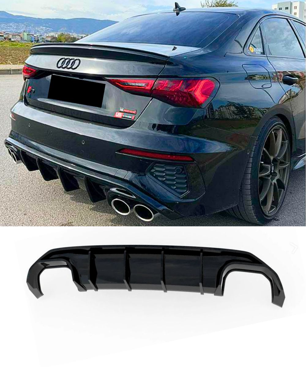 Audi S3 8Y Sedan (2022-2024) - Valance Style Rear Bumper Diffuser ...