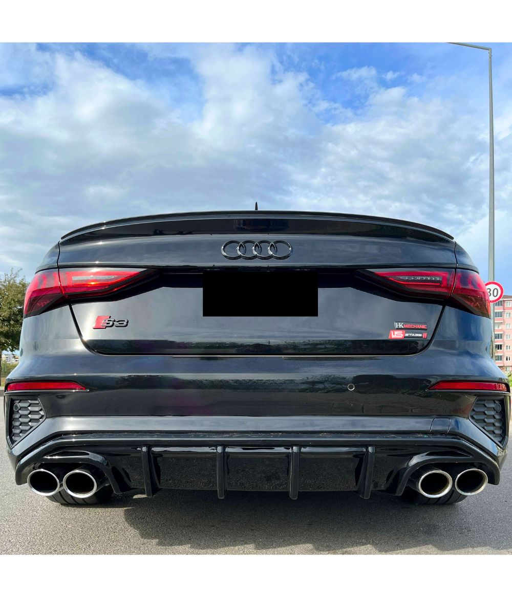 S3 Rear End Audi S3 8Y Sedan (2022-2024) - Valance Style Rear Bumper Diffuser ...