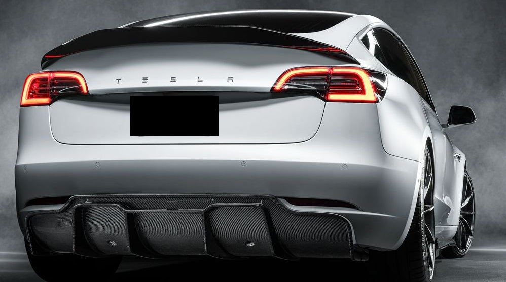 Tesla Model 3 Sedan (2019-2023) Vorsteiner Style Rear Boot Spoiler Wing ...