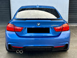 BMW 4 Series F32 F33 F36 M Sport - M Performance Rear Bumper Diffuser Lip (Dual Left Exhausts)