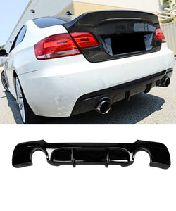 BMW 3 Series E92 Coupe E93 Convertible - Rear Bumper Diffuser Lip (Dual Single Exhausts)