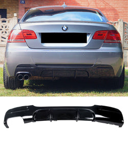 BMW 3 Series E92 Coupe E93 Convertible - Rear Bumper Diffuser Lip (Dual Twin Left Exhaust)