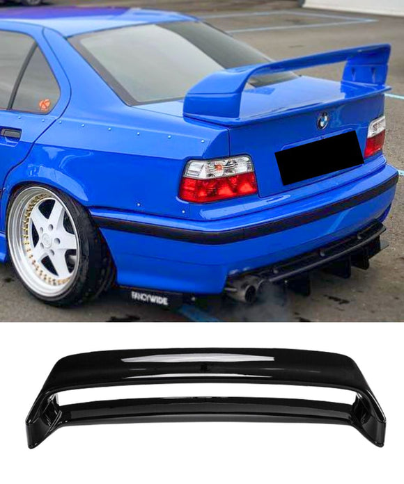 BMW 3 Series E36 Sedan 4 Door - High Rise Style Rear Boot Spoiler Wing ...