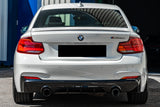 BMW 2 Series F22 Coupe F23 Convertible M Sport - Rear Bumper Diffuser (Dual Single Exhaust)