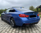 BMW 4 Series F32 F33 F36 M Sport - M Performance Rear Bumper Diffuser Lip (Dual Left Exhausts)