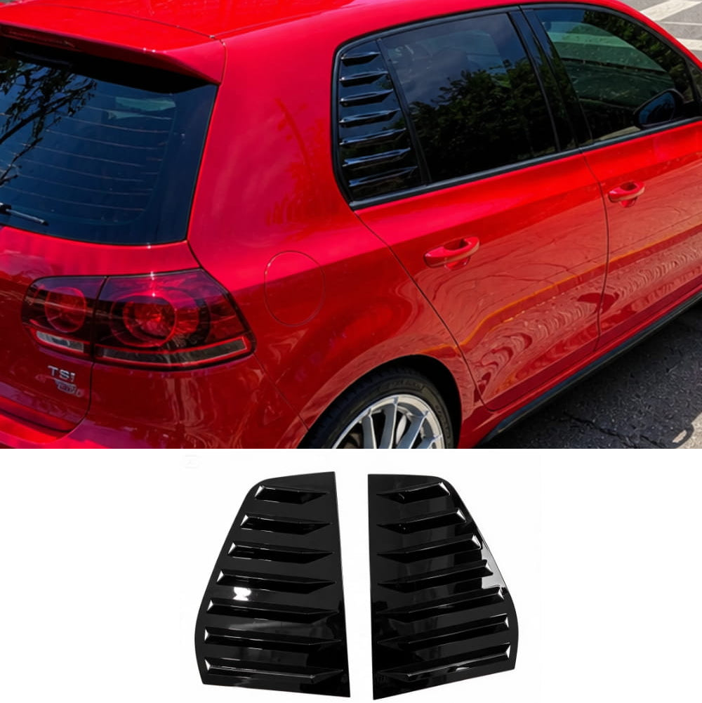 Rear Window Louvers Fins Vents FOR Volkswagen Golf MK6 GTI R (2009-2013 ...