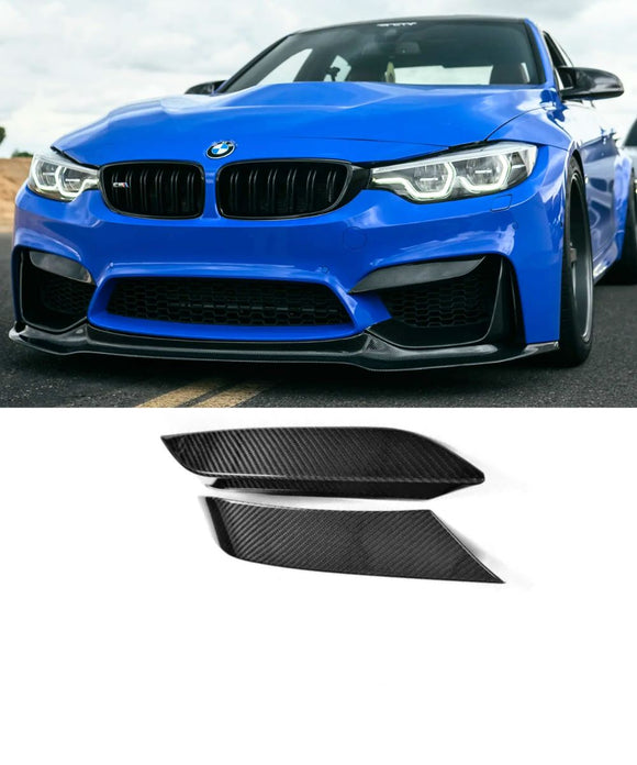 BMW M Series M3 F80 M4 F82 F83 (CARBON FIBER) Front Upper Bumper Flaps Trims