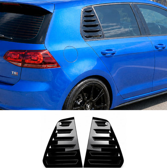 Rear Window Louvers Fins Vents FOR Volkswagen Golf MK7 GTI R 2013-2020 ...