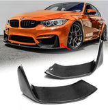 BMW M Series M3 F80 / M4 F82 F83 (DRY CARBON FIBER) Front Bumper Bar Splitter Covers