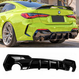 BMW 4 Series G22 Coupe G23 Convertible - Rear Bumper Diffuser Lip (Dual Single Exhaust Tips)