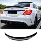Mercedes Benz C-Class C200 C63s W205 Sedan - PSM Style Rear Boot Spoiler (Gloss Black) - ELITE GARAGE