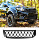 Matte Black Front Grille FOR Nissan Navara NP300 D23 ST ST-X RX SL 2015-2020 - ELITE GARAGE
