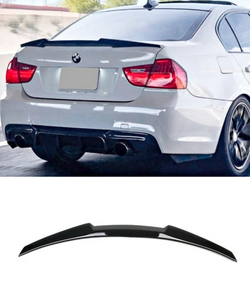 BMW 3 Series E90 Sedan (GLOSS BLACK) M4 Style Rear Boot Spoiler Lip - ELITE GARAGE