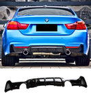 BMW 4 Series F32 435i 440i - M Performance Rear Diffuser Lip (Dual Single Exhaust) - ELITE GARAGE