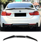 BMW 4 Series F32 Coupe (GLOSS BLACK) M4 Style Rear Boot Spoiler Lip - ELITE GARAGE