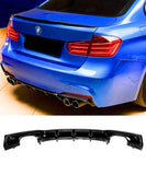 BMW 3 Series F30 335i 340i M Sport - Rear Bumper Diffuser Lip (Quad Twin Exhaust) - ELITE GARAGE