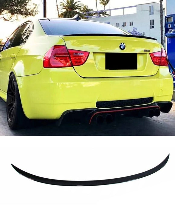 BMW 3 Series E90 Sedan (GLOSS BLACK) MP Style Rear Boot Spoiler Lip - ELITE GARAGE