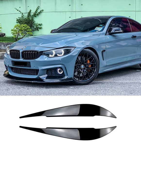BMW 4 Series F32 F33 F36 M4 - Front Headlight Eyelids Eyebrows Trim