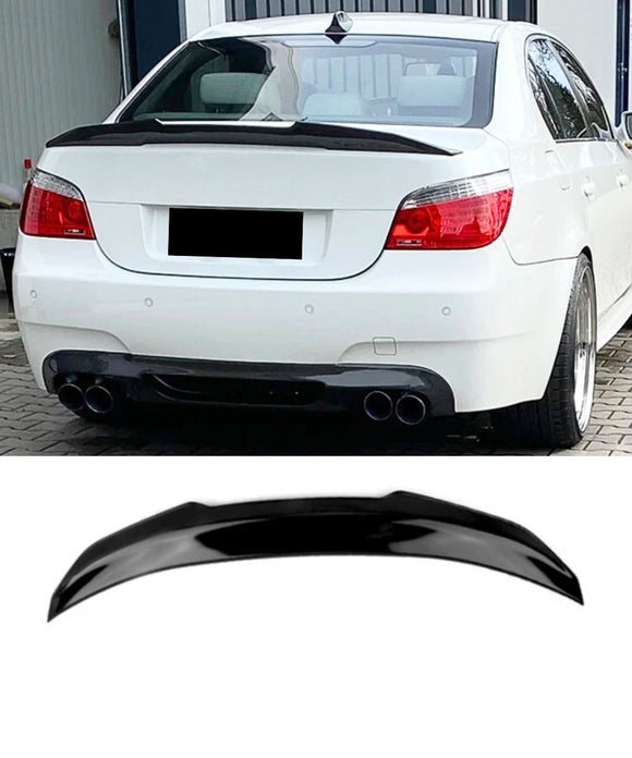 BMW 5 Series E60 M5 Sedan (04-10) (GLOSS BLACK) PSM Style Rear Boot Spoiler Lip - ELITE GARAGE