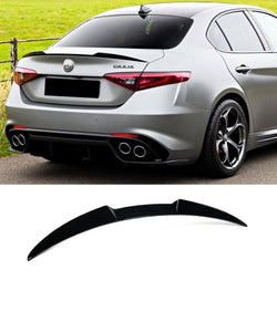 Alfa Romeo Giulia (GLOSS BLACK) Rear Boot Spoiler Lip (2016-2024)