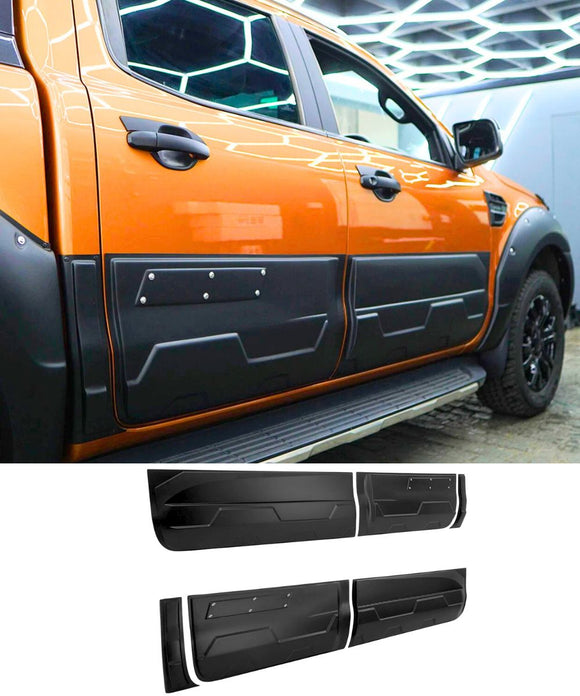 Matte Black Body Cladding Door Protection Kit For Ford Ranger PX1 PX2 PX3 (2012-2022) - ELITE GARAGE