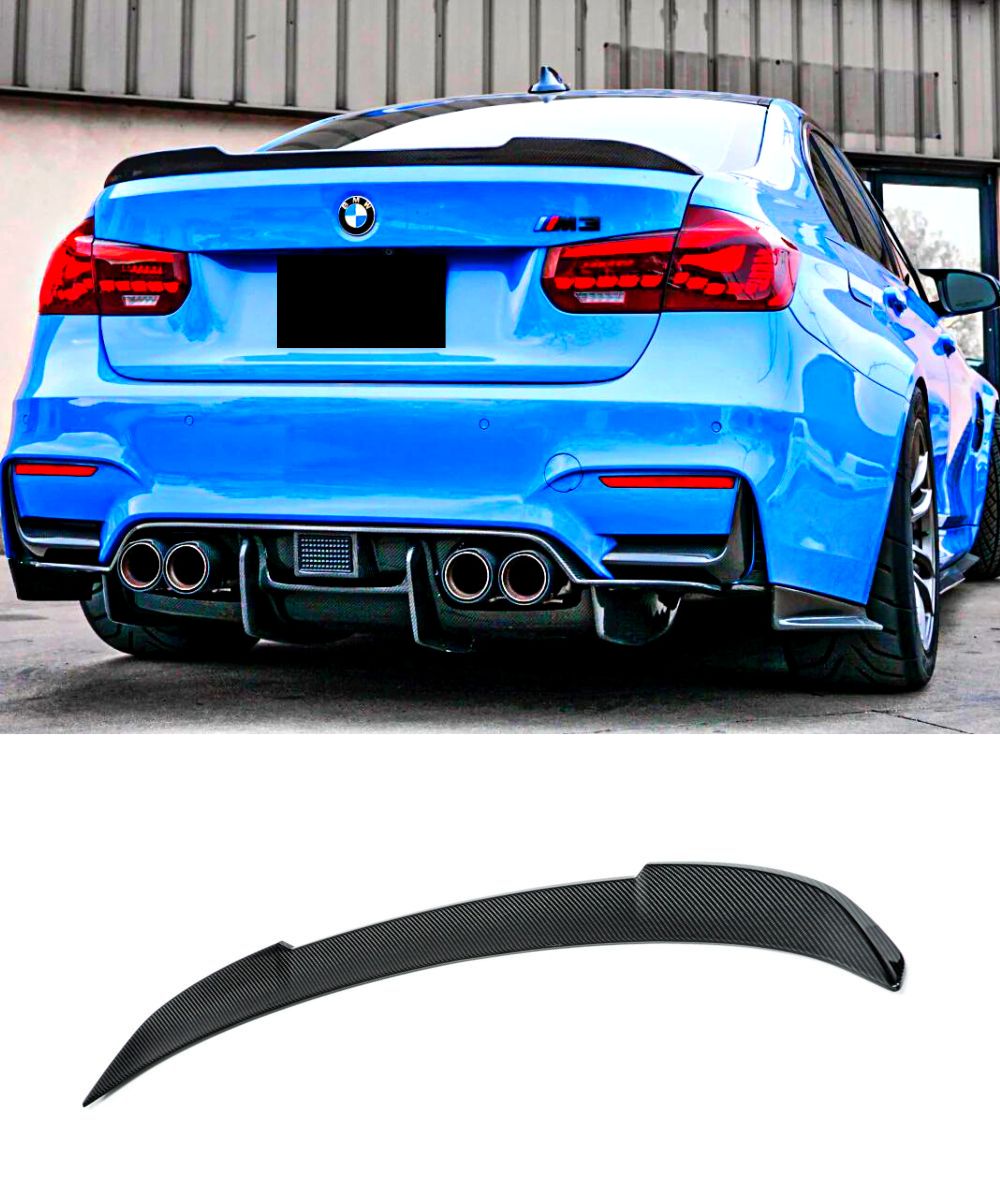BMW F80 F30 M3 3 Series (Carbon Fiber) CS Rear Boot Spoiler Lip | ELITE ...