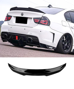 BMW 3 Series E90 Sedan (GLOSS BLACK) PSM Style Rear Boot Spoiler Lip - ELITE GARAGE