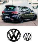 Volkswagen Golf GTI R MK6 - Front & Back Badges (GLOSS BLACK) - ELITE GARAGE