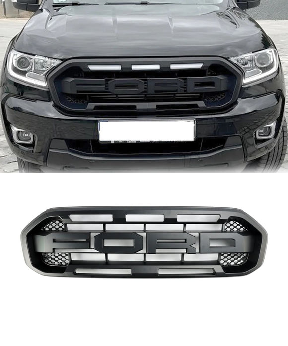 Raptor Style Front Bumper Grille With LED Light for Ford Ranger PX3 T8 XL XLS XLT 2018-2021 - ELITE GARAGE