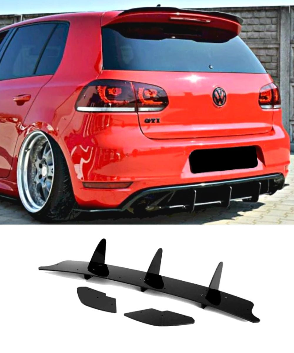 Volkswagen Golf MK6 GTI - Rear Diffuser (GLOSS BLACK) | ELITE GARAGE