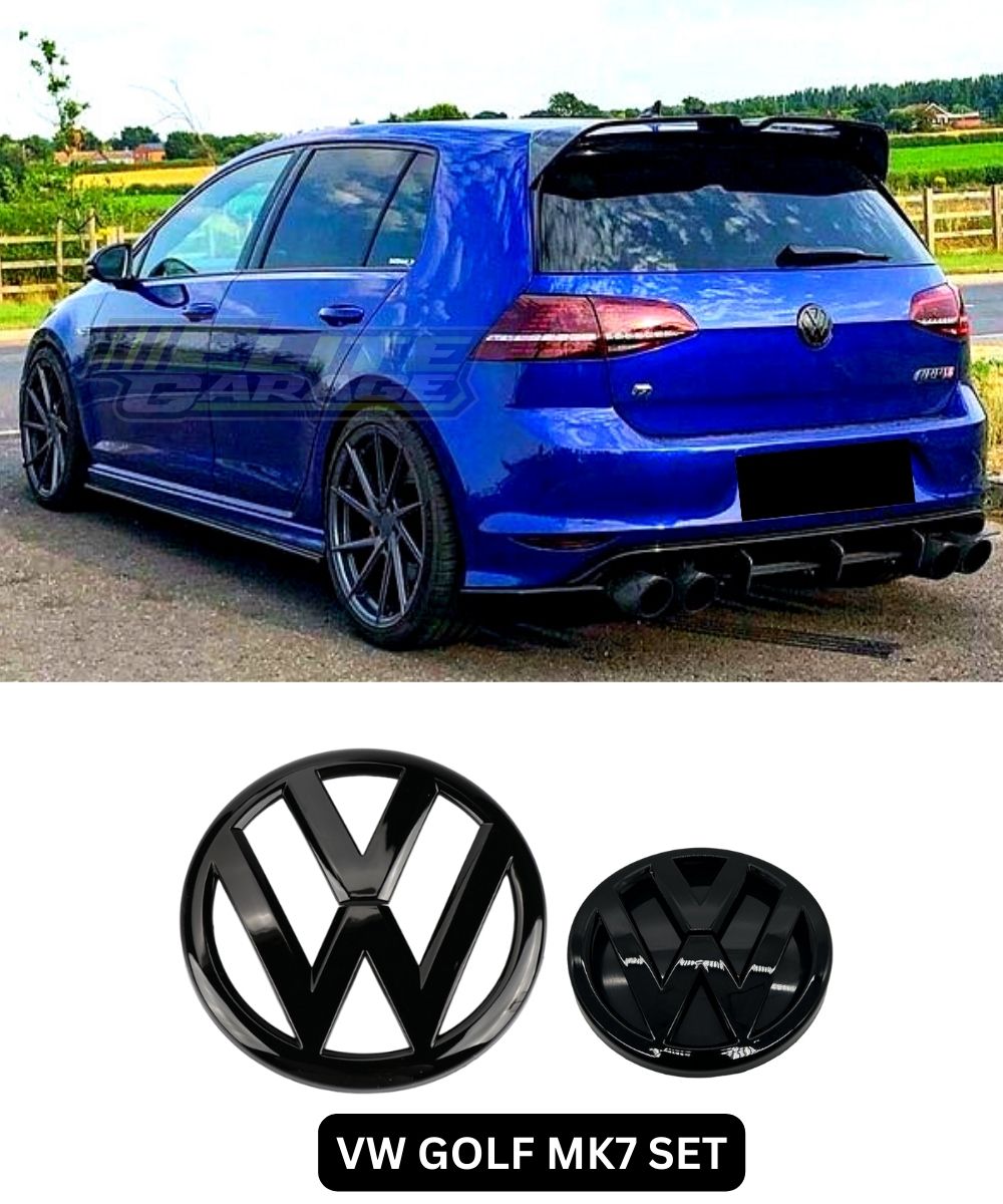 Volkswagen Golf GTI R MK7 - Front & Back Badges (GLOSS BLACK) | ELITE ...