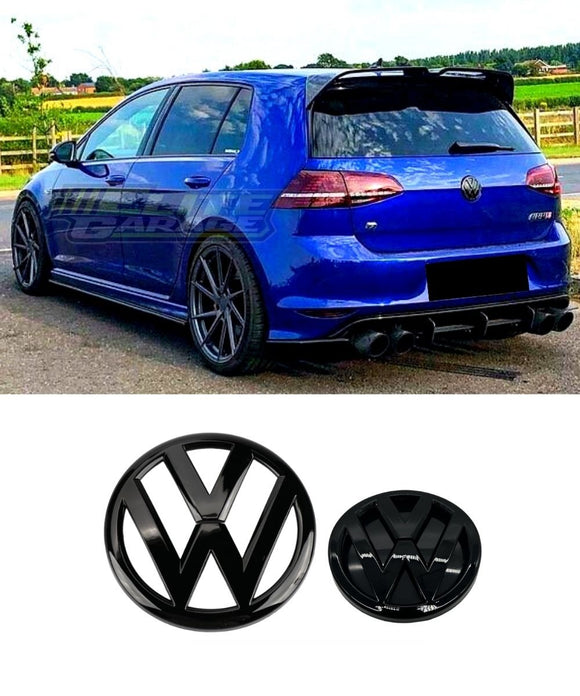 Volkswagen Golf GTI R MK7 - Front & Back Badges (GLOSS BLACK)