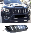 Front Grille with LED for Nissan Navara NP300 2015-2019 DRL Black Grill