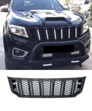 Front Grille with LED for Nissan Navara NP300 2015-2019 DRL Black Grill