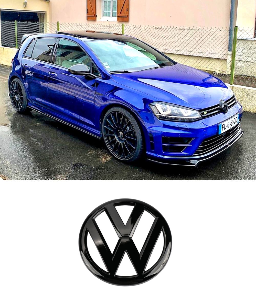 Volkswagen Golf GTI R MK7 Front Black Emblem Badge (GLOSS BLACK ...