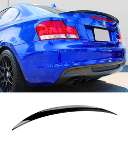 Gloss Carbon Fibre Rear Boot Lip Spoiler For BMW 1 Series Coupe (E82) 1M 2007-2013