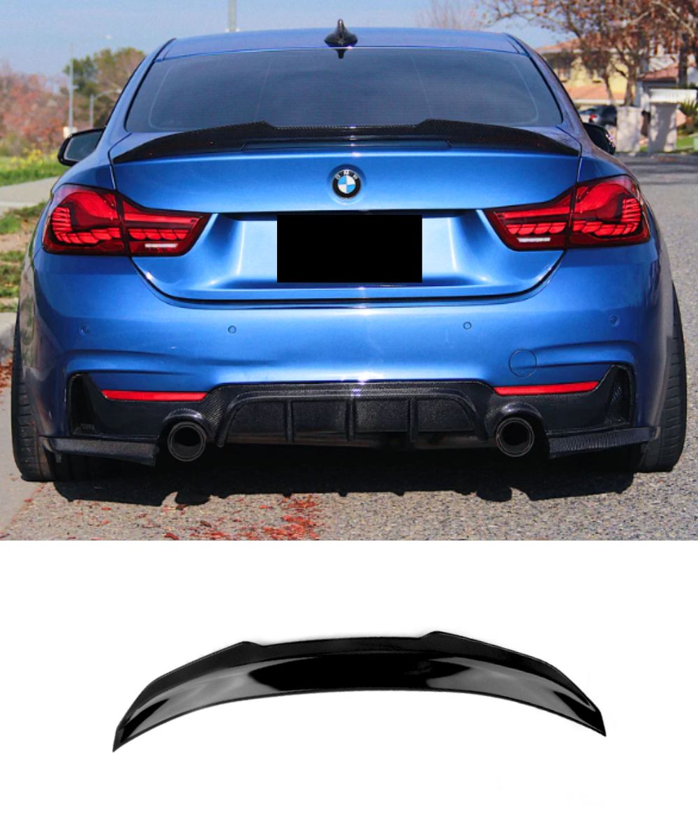 BMW 4 Series F32 Coupe (GLOSS BLACK) PSM Style Rear Boot Spoiler Lip ...
