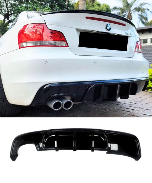 BMW 1 Series E82 Coupe M Sport - Rear Bumper Diffuser Lip (Dual Twin Left Exhausts)