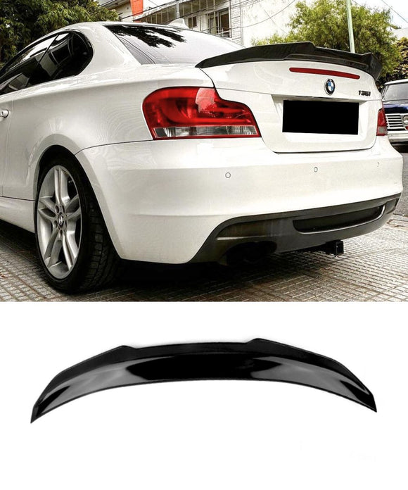 BMW 1 Series E82 1M Coupe (GLOSS BLACK) PSM Style Rear Boot Spoiler Lip